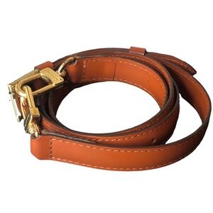 LOUIS VUITTON Adjustable Brown Kenyan Fawn Leather Strap with Gold Hardware